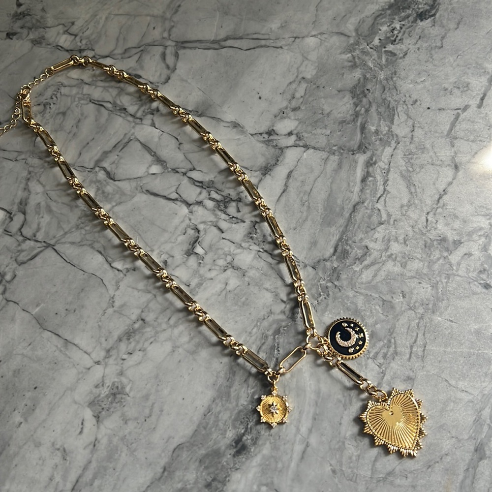 Foudrae inspired gold plated necklace